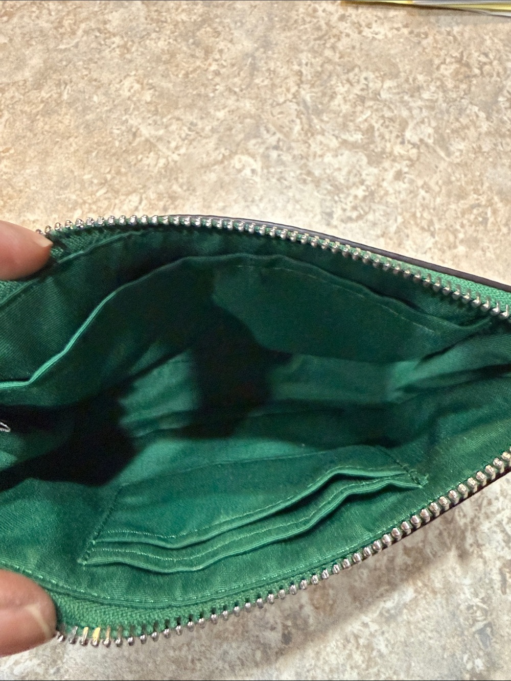 Coach Nolita 19 Green Pebbled Leather Chain Shoulder Handbag Wristlet - Picture 8 of 11